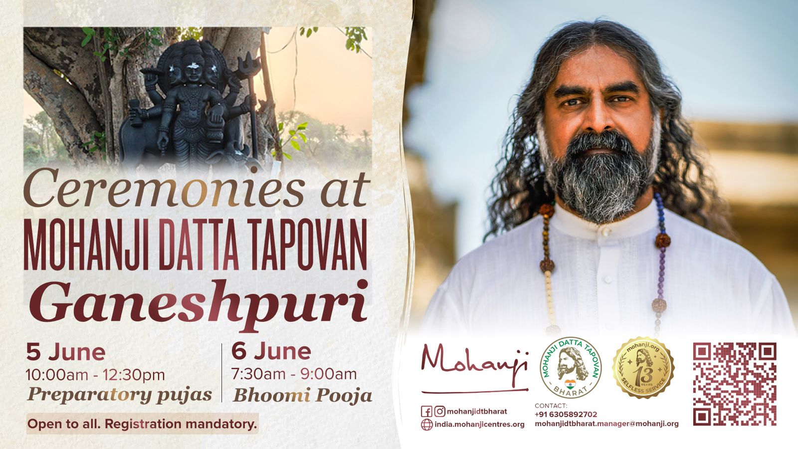 Mohanji Datta Tapovan ceremonies Ganeshpuri